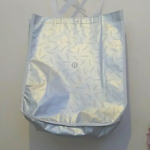 Large silver lululemon bag